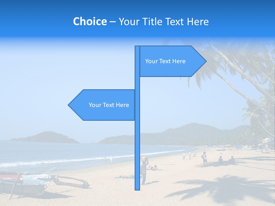 Tropical Beach Of Palolem, Goa State, India PowerPoint Template