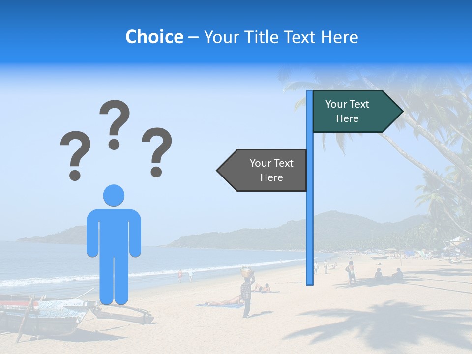 Tropical Beach Of Palolem, Goa State, India PowerPoint Template