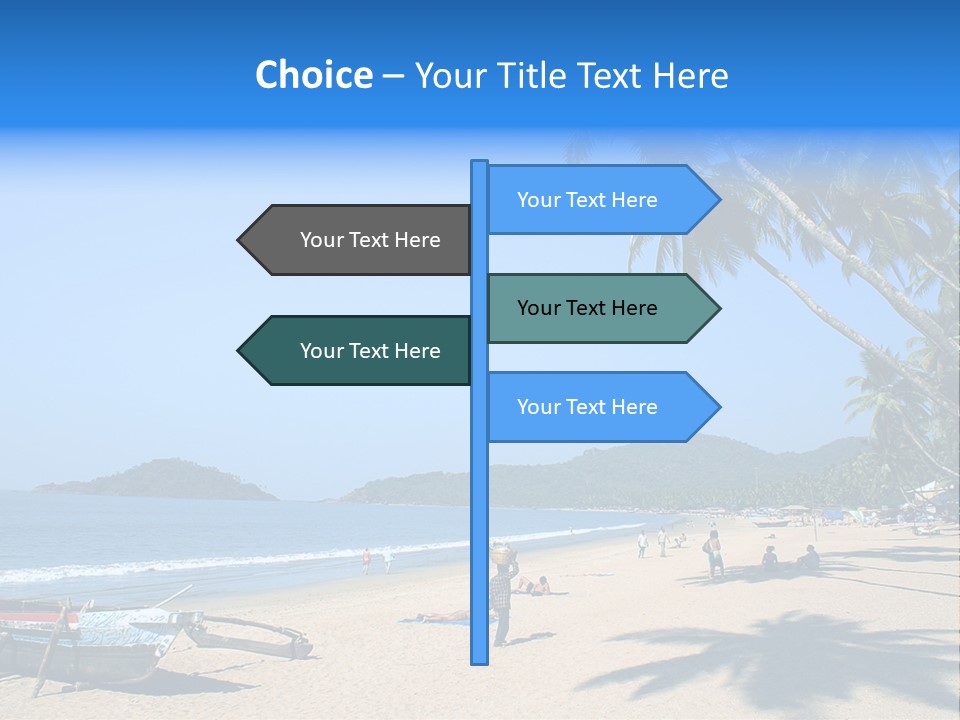 Tropical Beach Of Palolem, Goa State, India PowerPoint Template