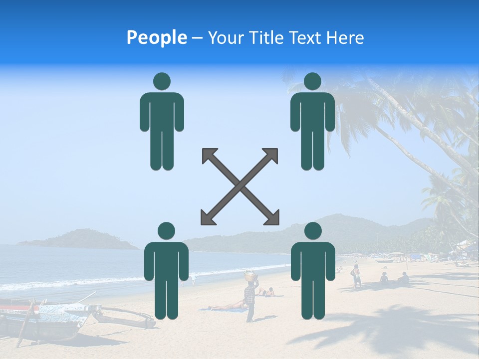 Tropical Beach Of Palolem, Goa State, India PowerPoint Template