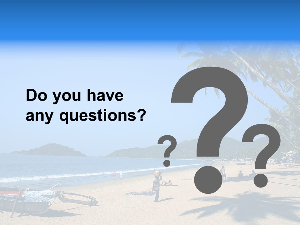 Tropical Beach Of Palolem, Goa State, India PowerPoint Template