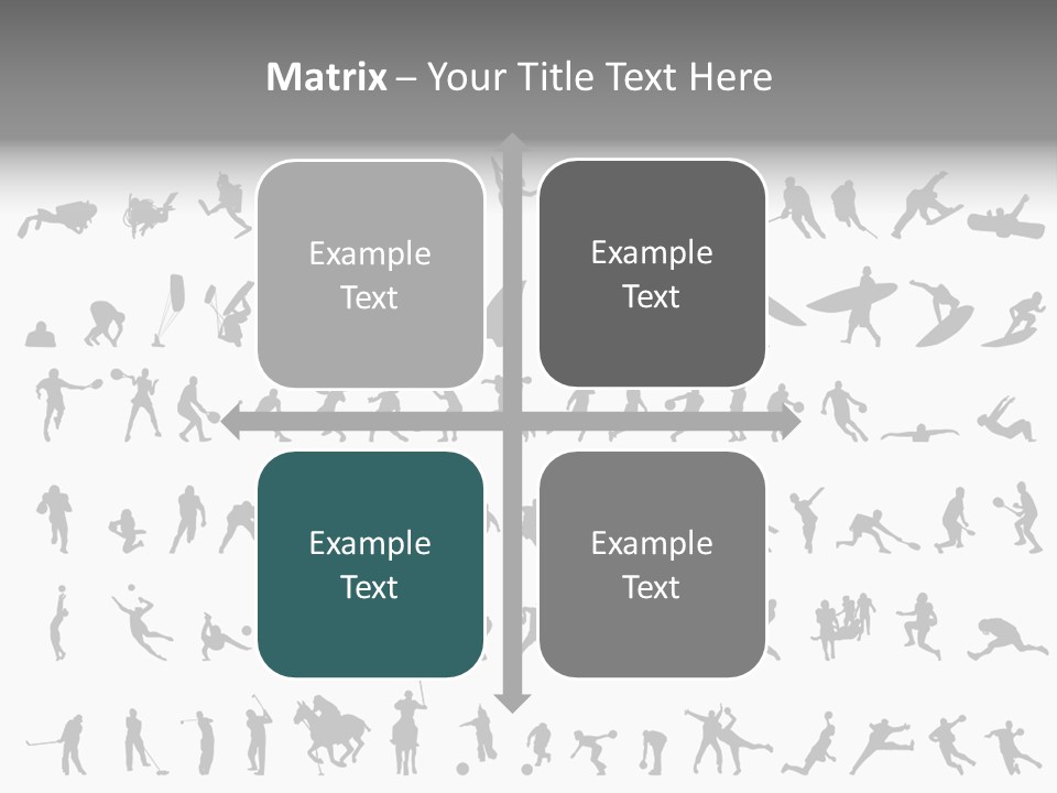 A Large Collection Of Silhouettes Of People PowerPoint Template