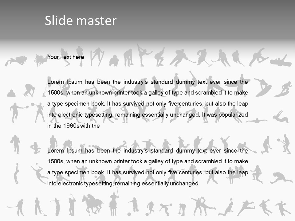 A Large Collection Of Silhouettes Of People PowerPoint Template