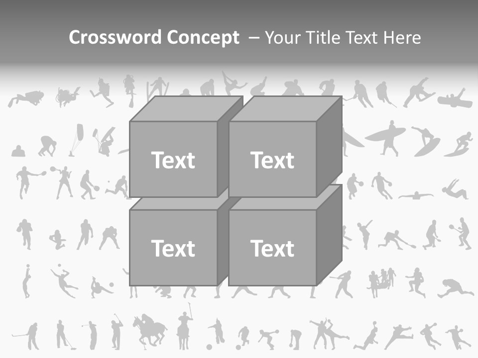 A Large Collection Of Silhouettes Of People PowerPoint Template