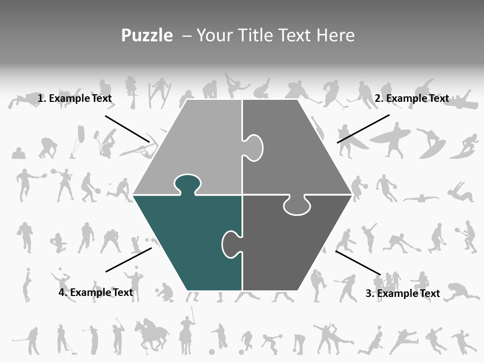 A Large Collection Of Silhouettes Of People PowerPoint Template