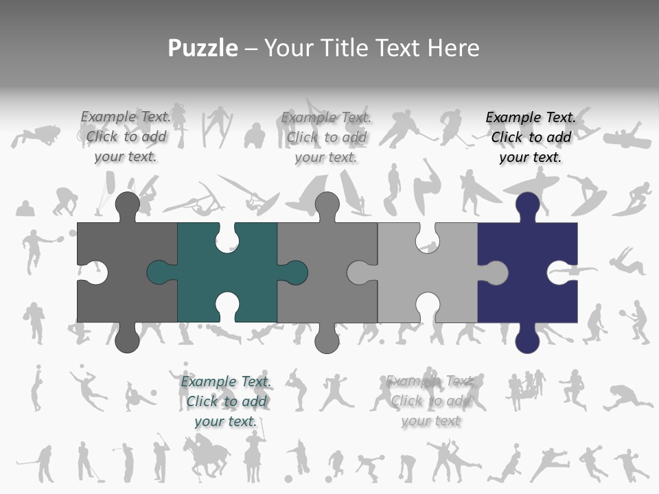 A Large Collection Of Silhouettes Of People PowerPoint Template