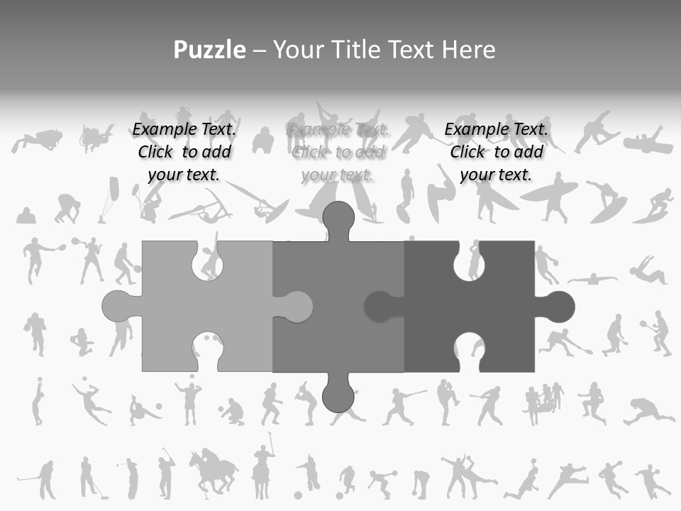 A Large Collection Of Silhouettes Of People PowerPoint Template