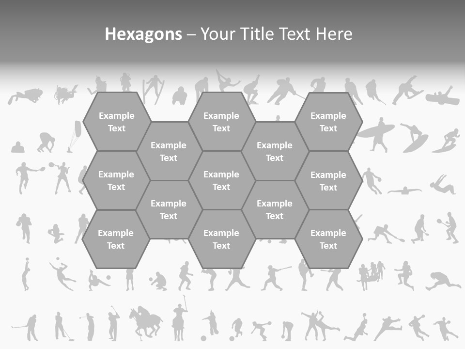 A Large Collection Of Silhouettes Of People PowerPoint Template