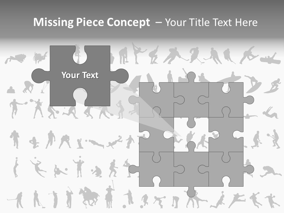 A Large Collection Of Silhouettes Of People PowerPoint Template