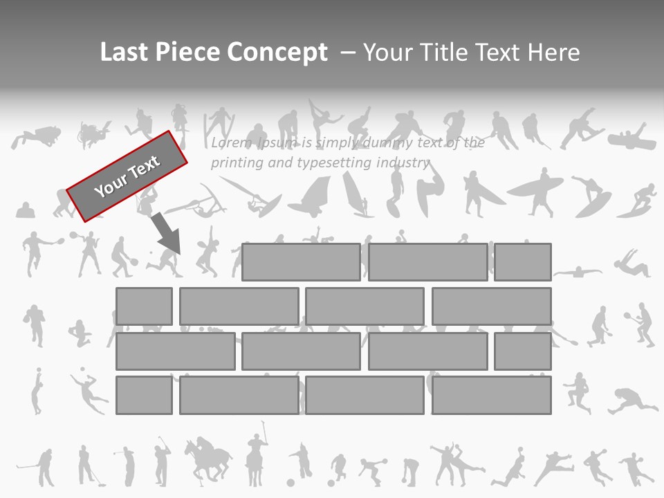 A Large Collection Of Silhouettes Of People PowerPoint Template