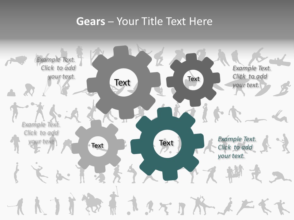 A Large Collection Of Silhouettes Of People PowerPoint Template