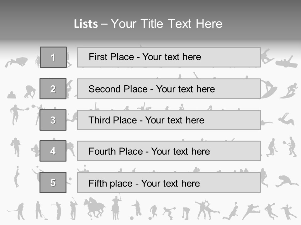 A Large Collection Of Silhouettes Of People PowerPoint Template