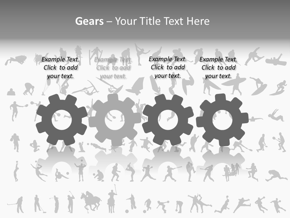 A Large Collection Of Silhouettes Of People PowerPoint Template