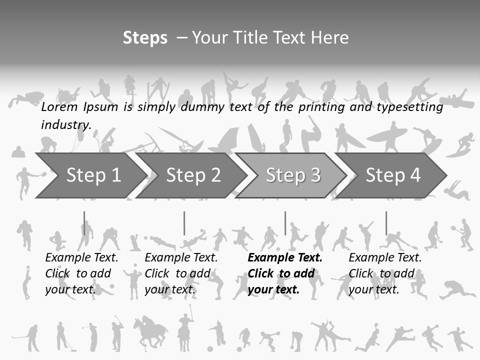 A Large Collection Of Silhouettes Of People PowerPoint Template