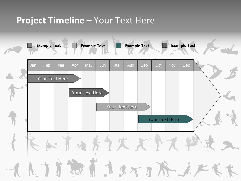 A Large Collection Of Silhouettes Of People PowerPoint Template