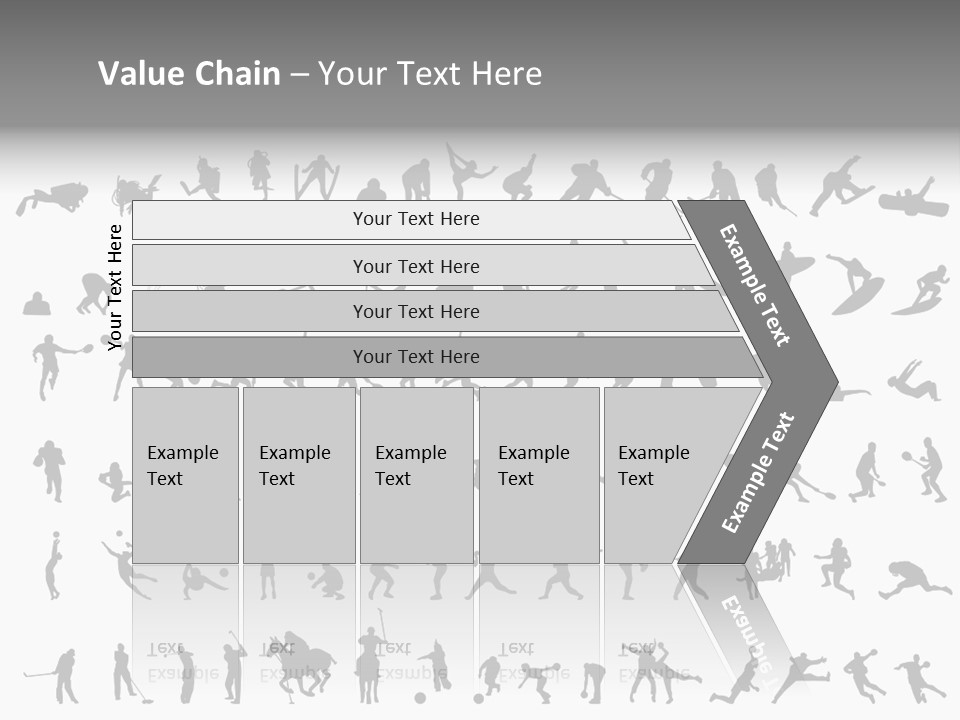 A Large Collection Of Silhouettes Of People PowerPoint Template