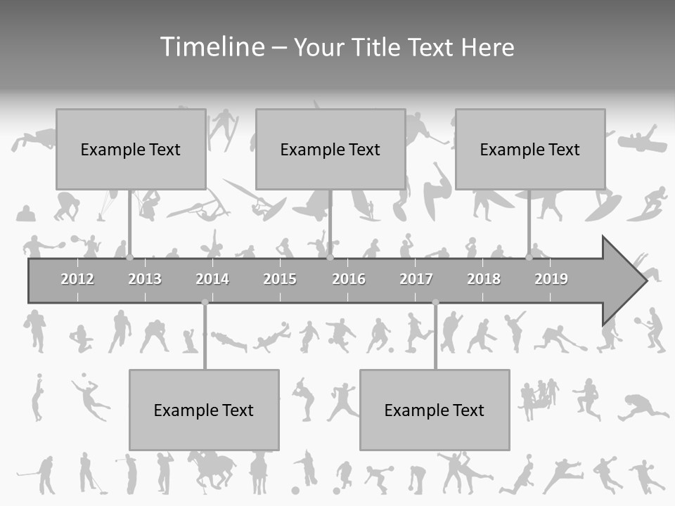 A Large Collection Of Silhouettes Of People PowerPoint Template