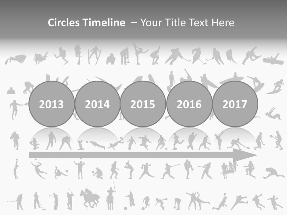 A Large Collection Of Silhouettes Of People PowerPoint Template