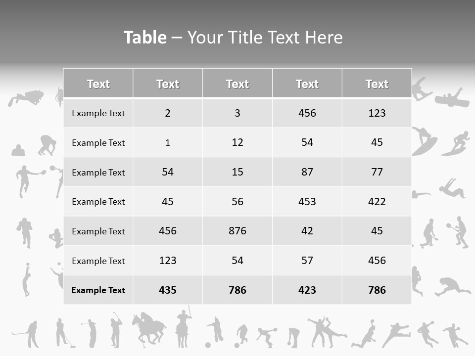 A Large Collection Of Silhouettes Of People PowerPoint Template