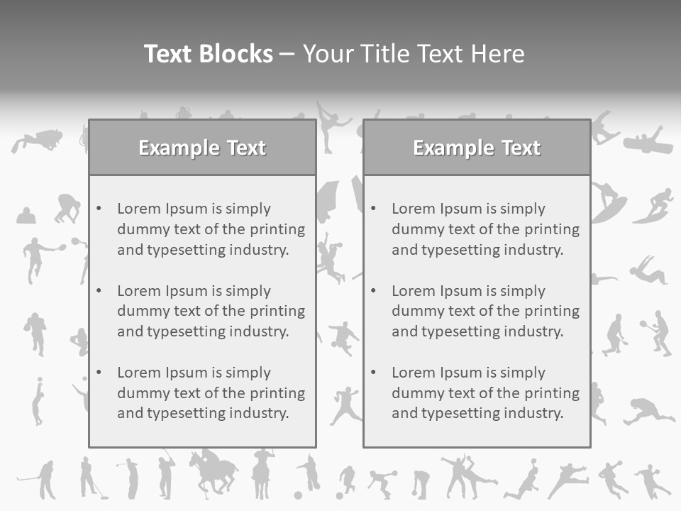 A Large Collection Of Silhouettes Of People PowerPoint Template