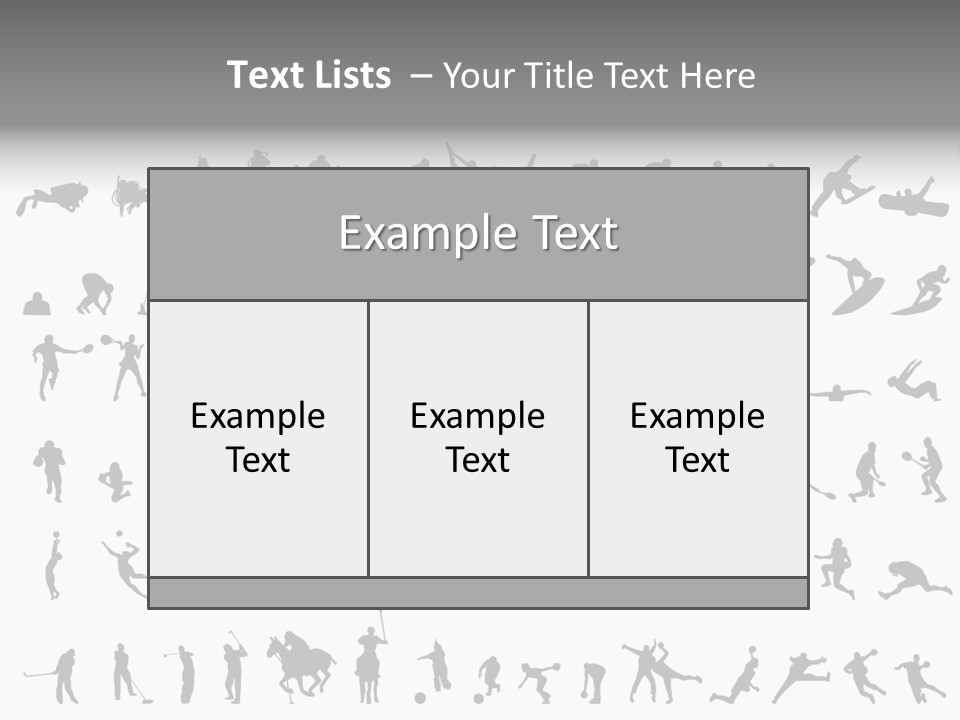 A Large Collection Of Silhouettes Of People PowerPoint Template