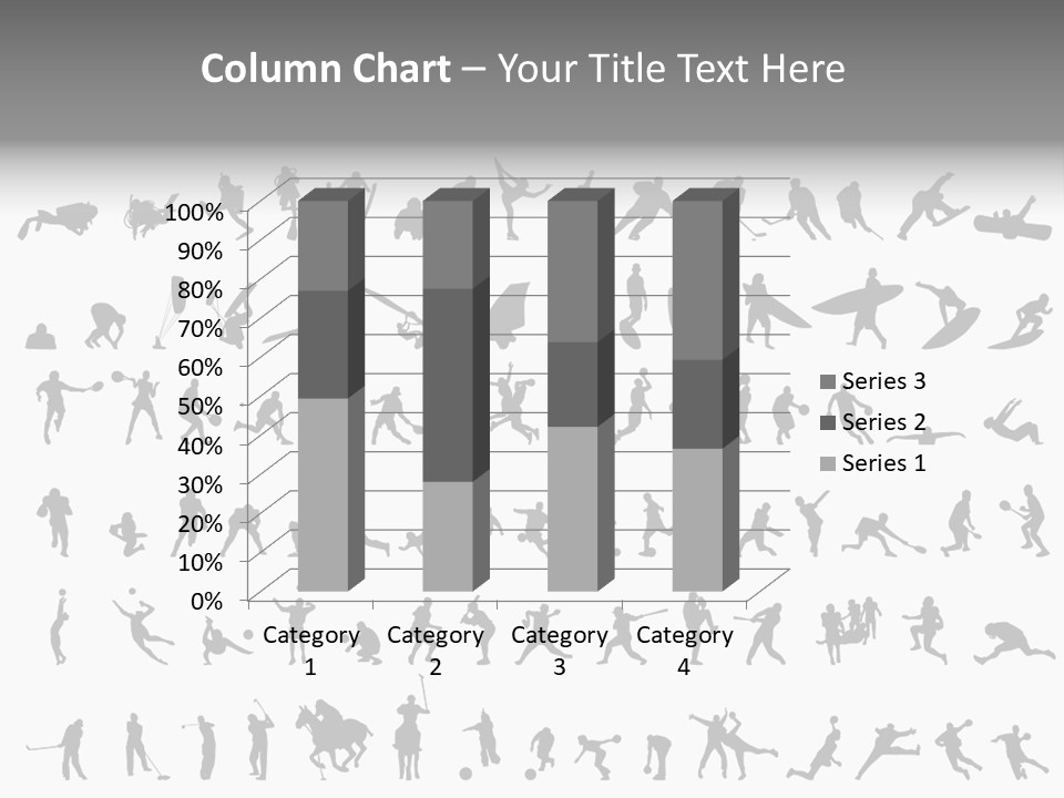 A Large Collection Of Silhouettes Of People PowerPoint Template