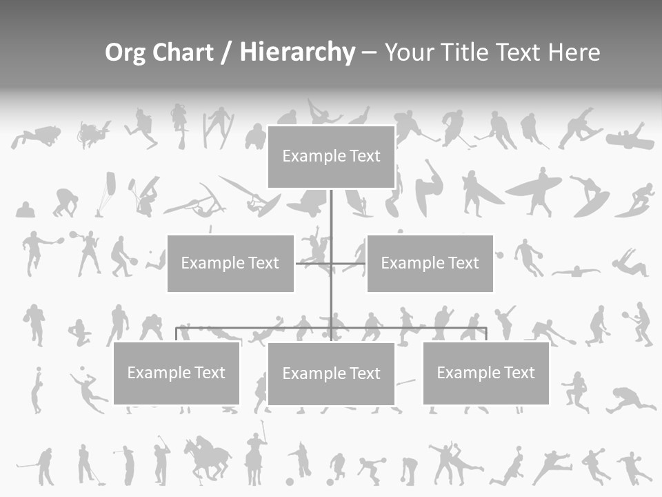 A Large Collection Of Silhouettes Of People PowerPoint Template