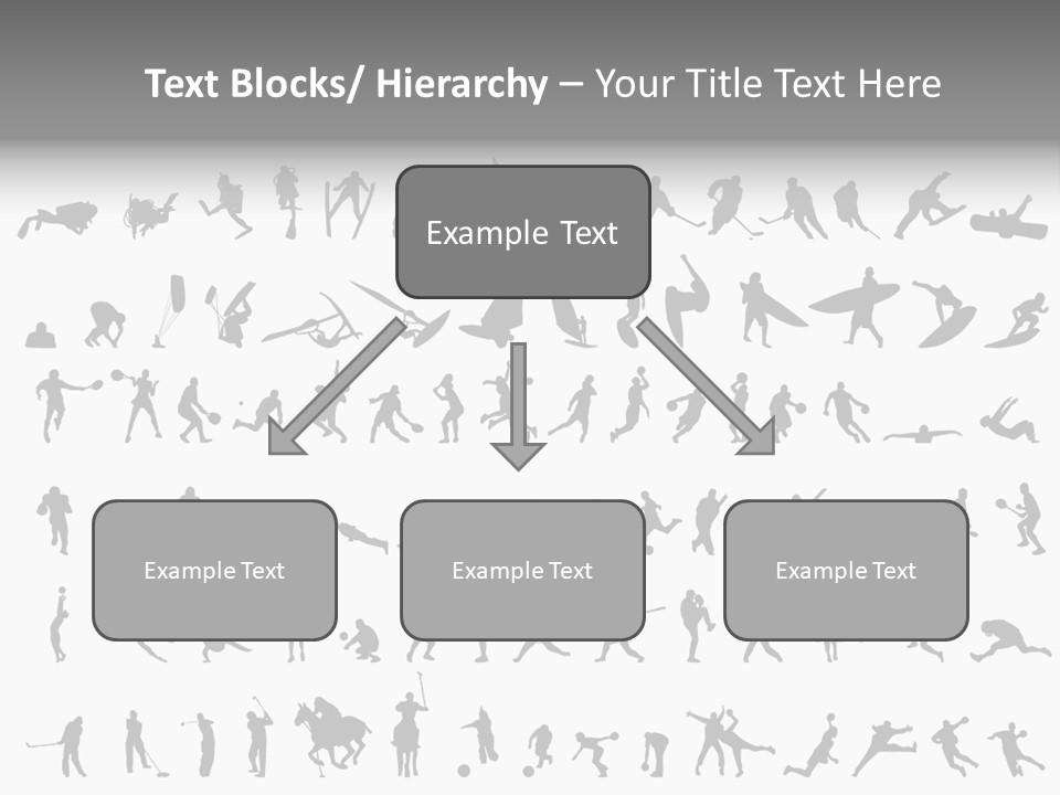 A Large Collection Of Silhouettes Of People PowerPoint Template