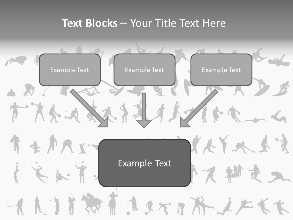 A Large Collection Of Silhouettes Of People PowerPoint Template