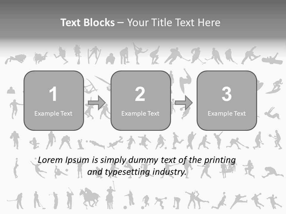 A Large Collection Of Silhouettes Of People PowerPoint Template