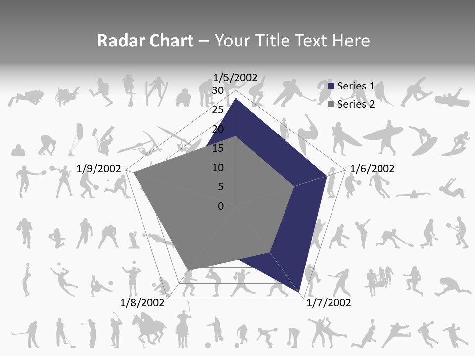 A Large Collection Of Silhouettes Of People PowerPoint Template