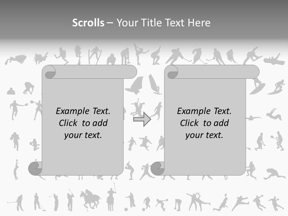 A Large Collection Of Silhouettes Of People PowerPoint Template
