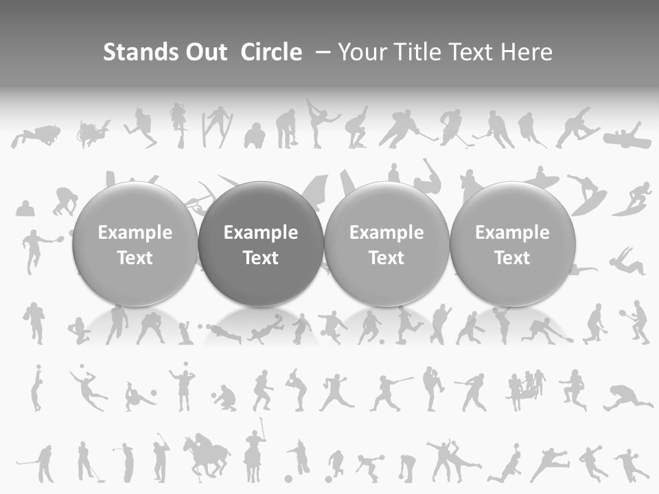 A Large Collection Of Silhouettes Of People PowerPoint Template