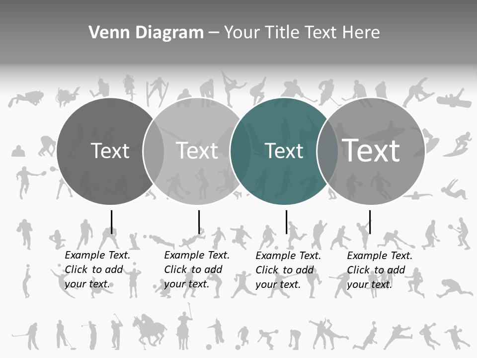 A Large Collection Of Silhouettes Of People PowerPoint Template