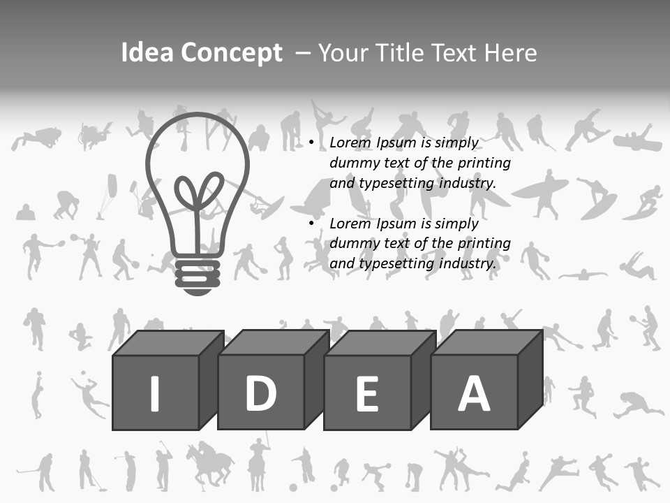 A Large Collection Of Silhouettes Of People PowerPoint Template