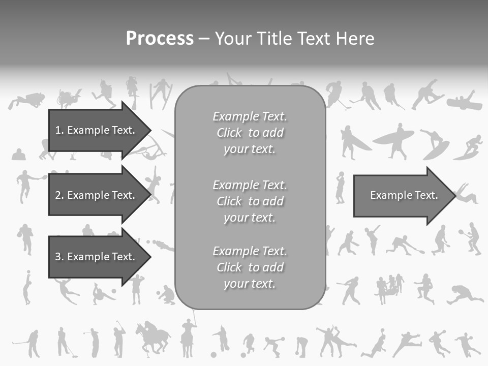 A Large Collection Of Silhouettes Of People PowerPoint Template