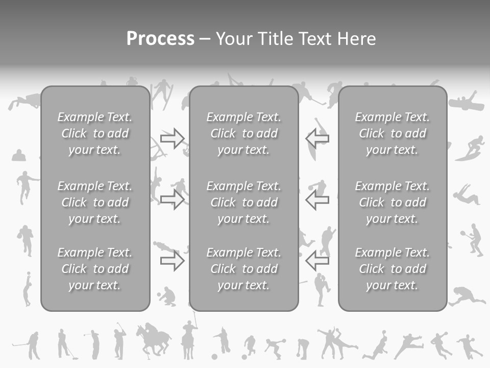 A Large Collection Of Silhouettes Of People PowerPoint Template