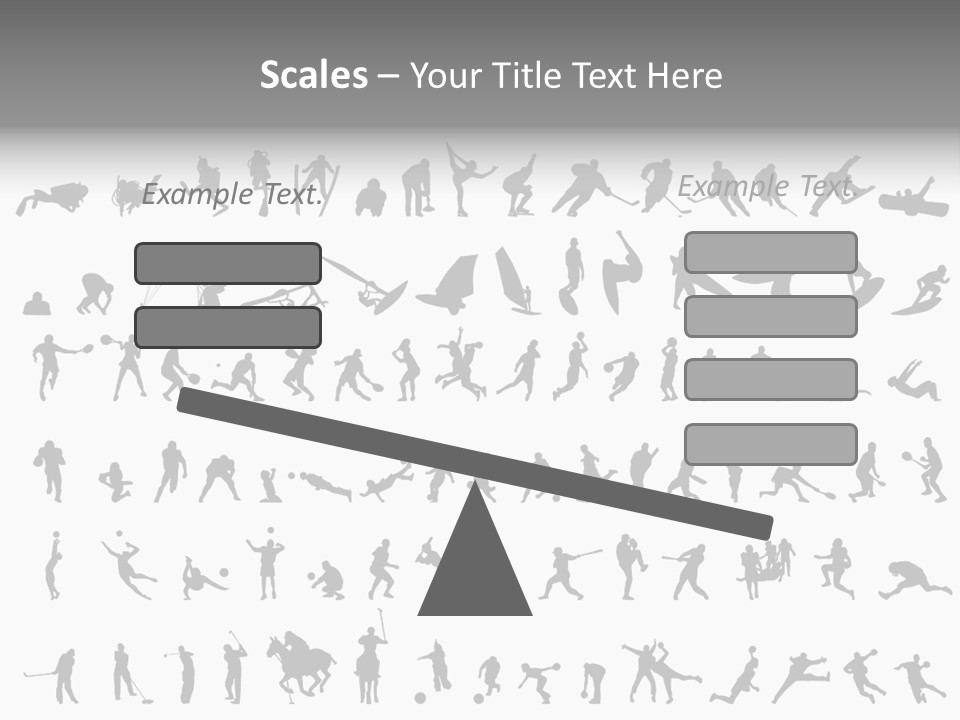 A Large Collection Of Silhouettes Of People PowerPoint Template