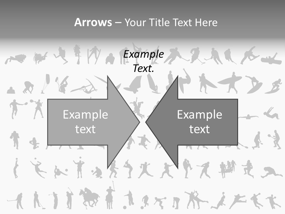 A Large Collection Of Silhouettes Of People PowerPoint Template