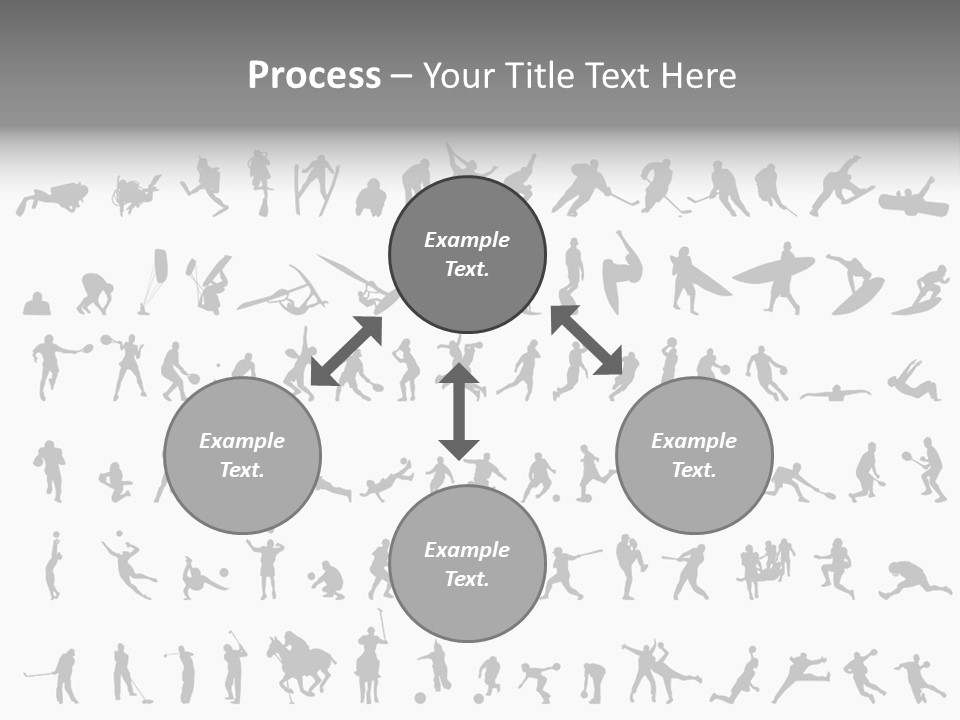 A Large Collection Of Silhouettes Of People PowerPoint Template