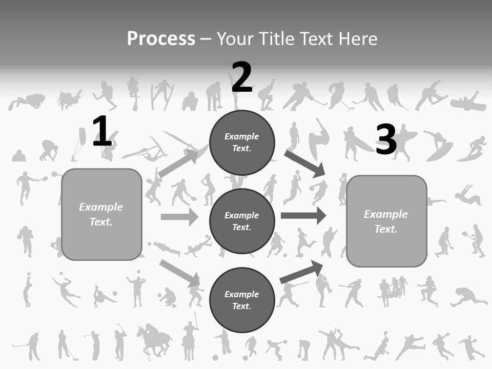 A Large Collection Of Silhouettes Of People PowerPoint Template