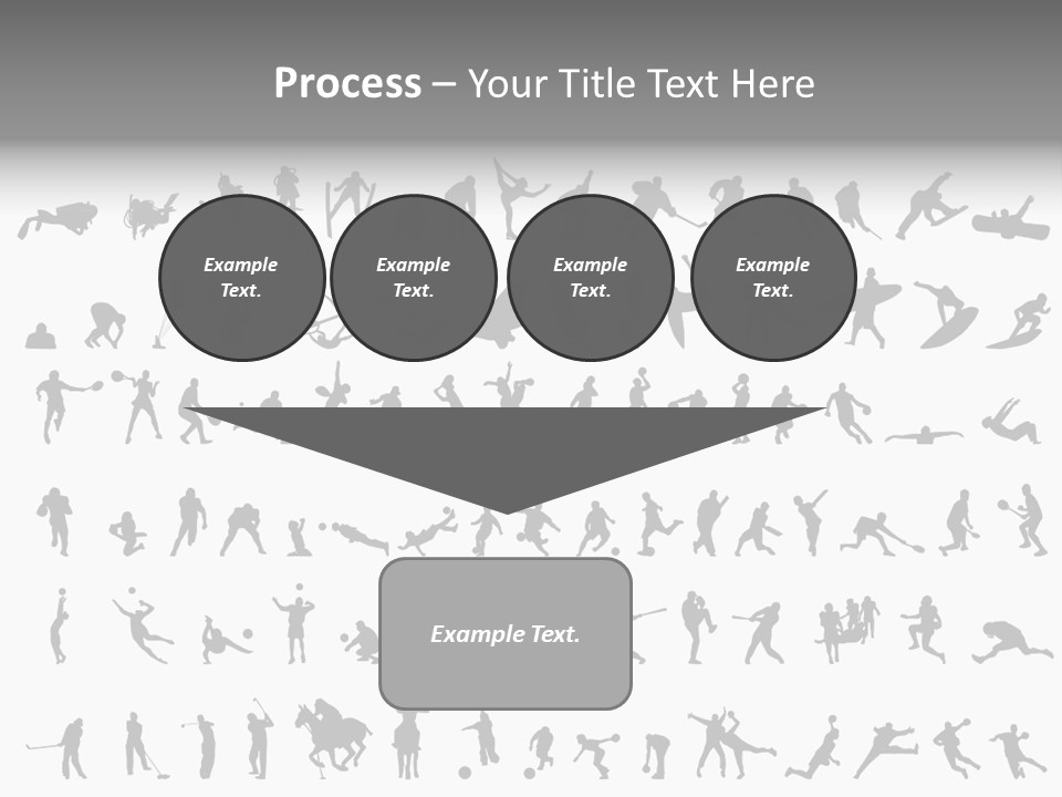 A Large Collection Of Silhouettes Of People PowerPoint Template
