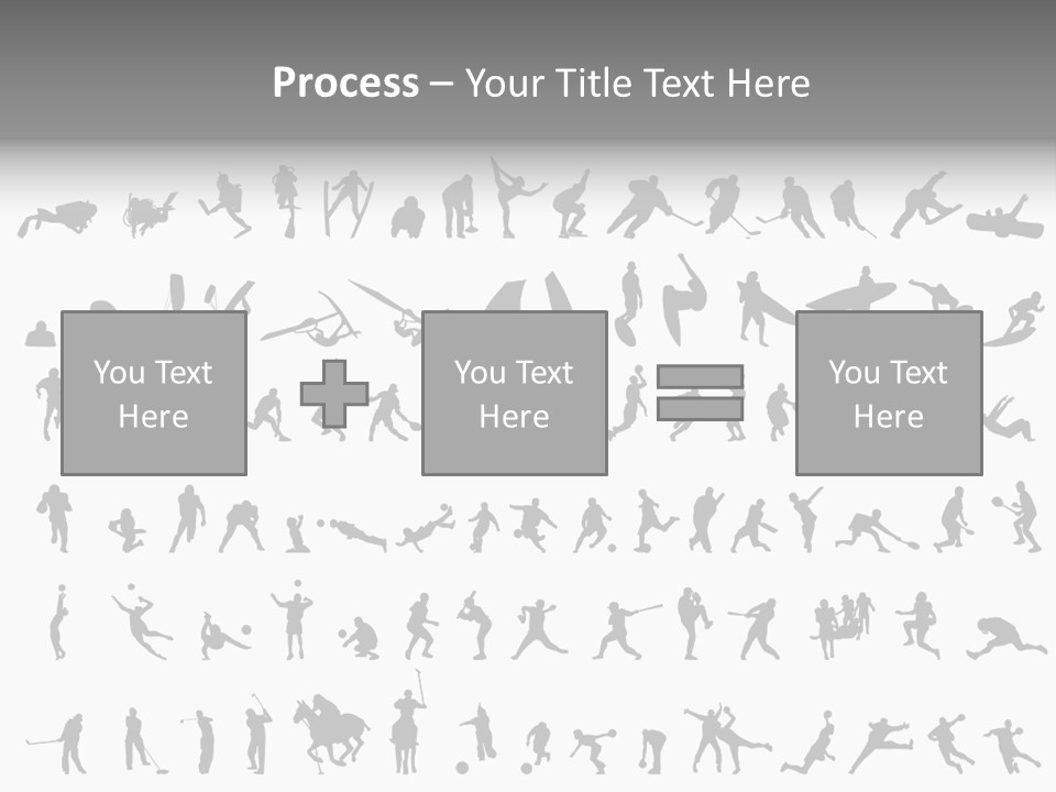 A Large Collection Of Silhouettes Of People PowerPoint Template
