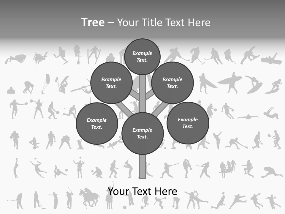 A Large Collection Of Silhouettes Of People PowerPoint Template