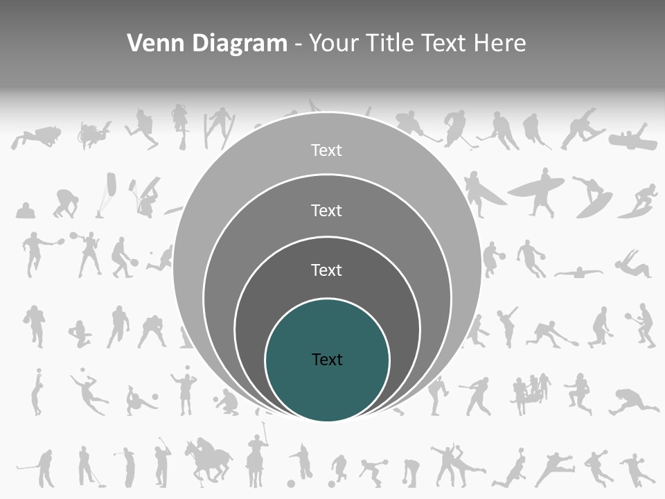 A Large Collection Of Silhouettes Of People PowerPoint Template