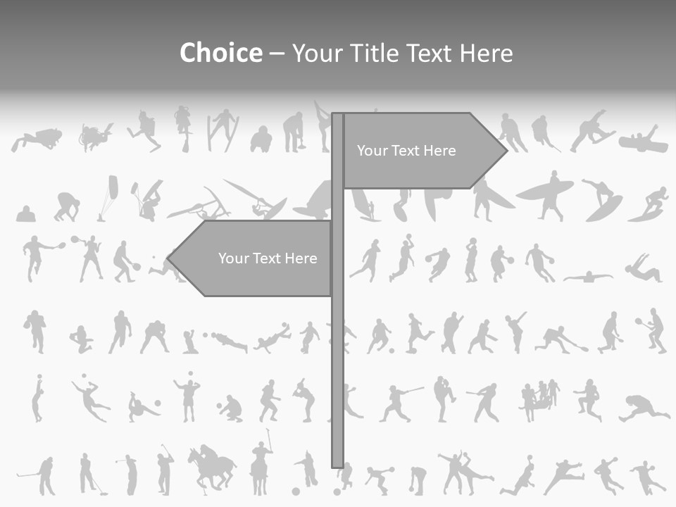 A Large Collection Of Silhouettes Of People PowerPoint Template