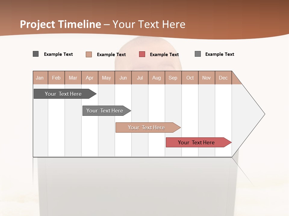 Baby Girl With Surprised Express Working On Laptop. Shot In Studio Over White. PowerPoint Template