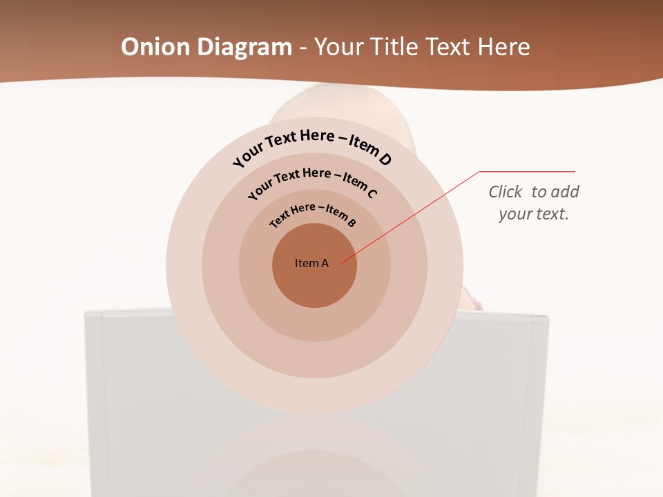 Baby Girl With Surprised Express Working On Laptop. Shot In Studio Over White. PowerPoint Template