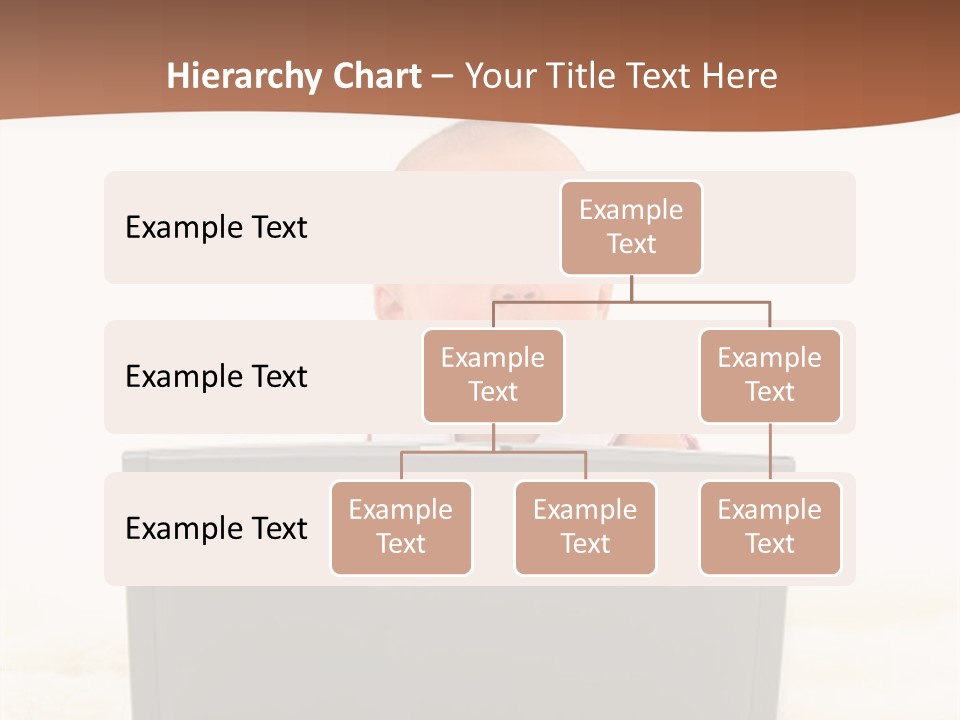 Baby Girl With Surprised Express Working On Laptop. Shot In Studio Over White. PowerPoint Template
