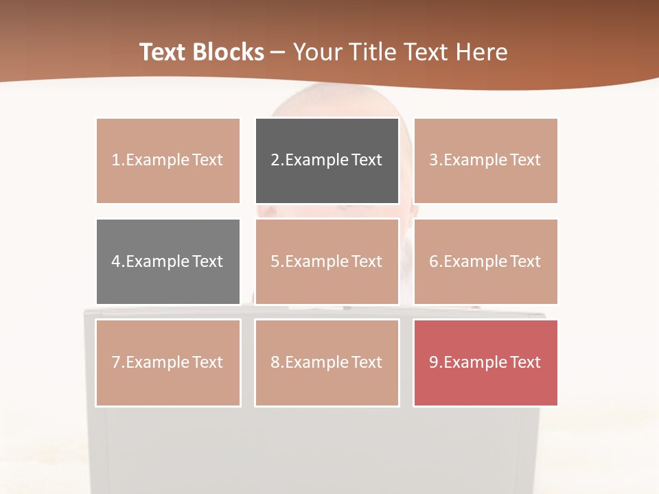 Baby Girl With Surprised Express Working On Laptop. Shot In Studio Over White. PowerPoint Template